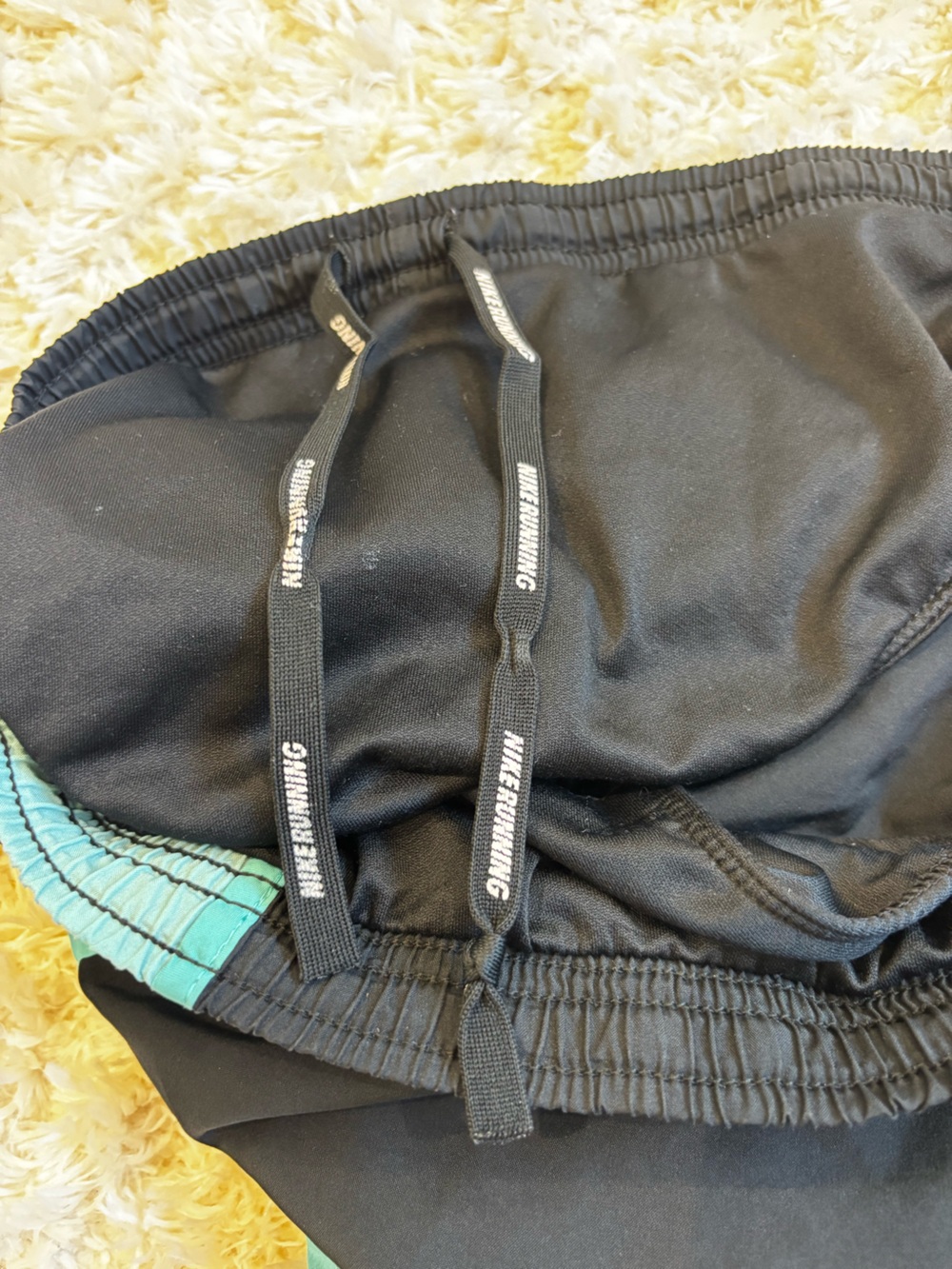 Nike Women’s Black & Teal Running Shorts 3” Inseam, Large - Picture 5 of 7